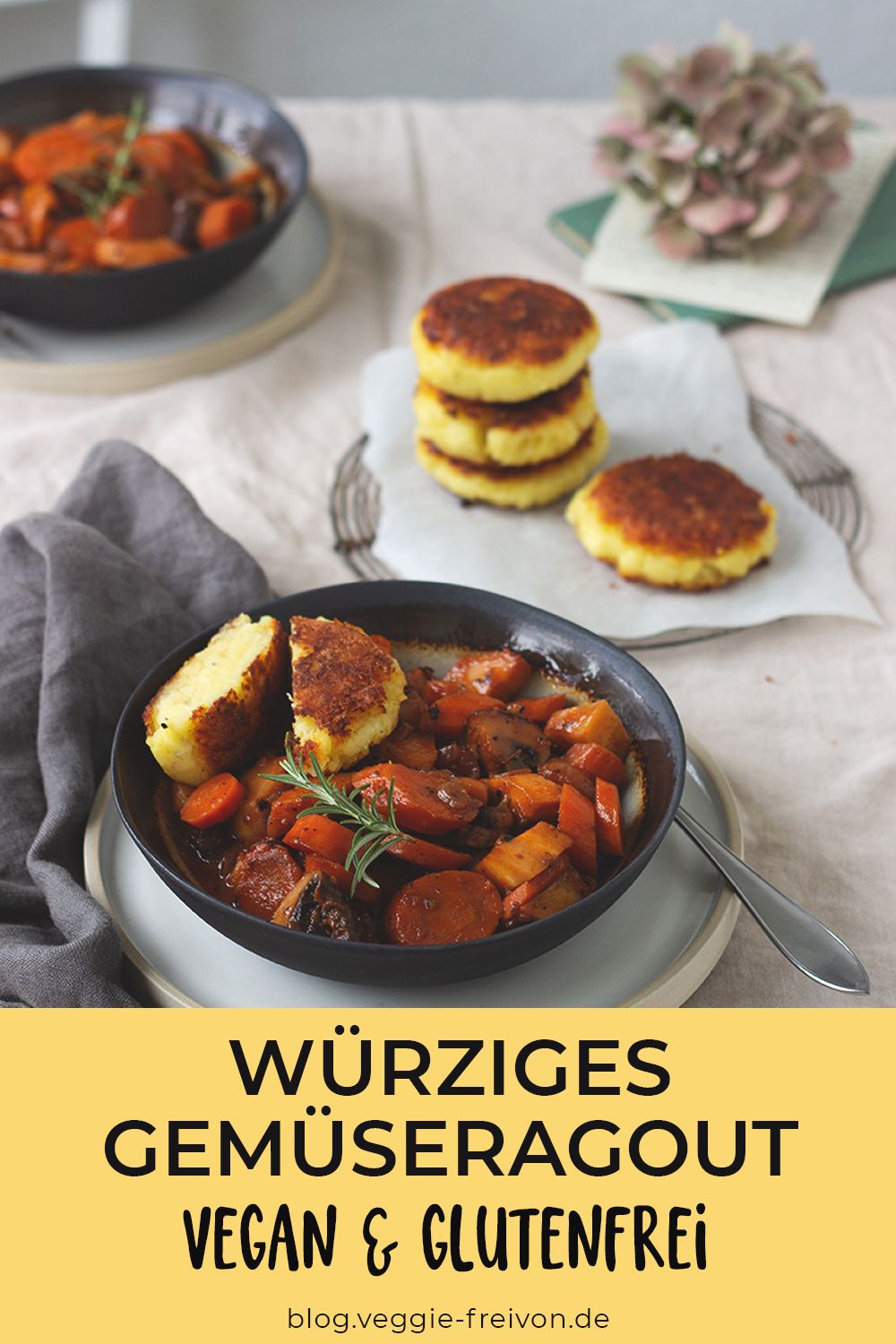 Würziges Gemüse-Ragout mit Kartoffelplätzchen